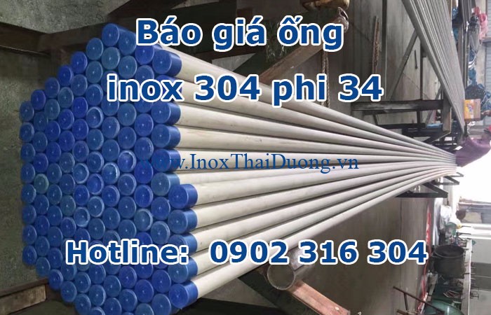 báo giá ống inox 304 phi 34