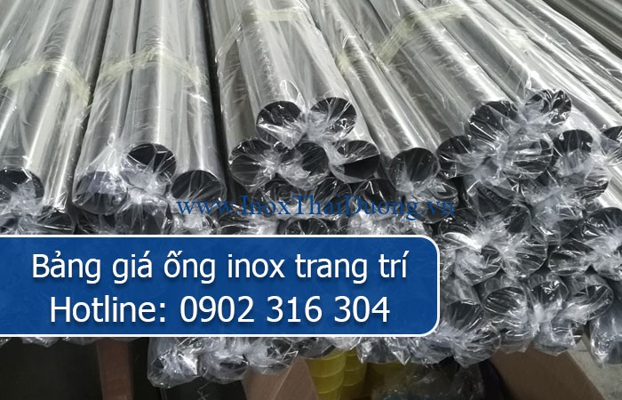 bảng giá ống inox trang trí